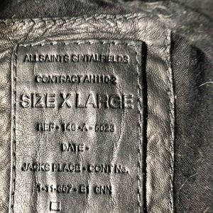 All saints lamb leather jacket